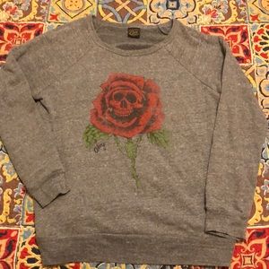 Obey rose skull sweater